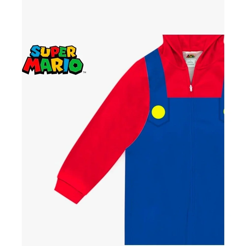 Super Mario Kids Pajamas - Boys One Piece‎ Costume - Size M(8)